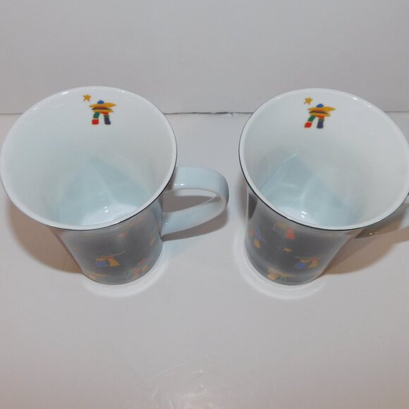 Set 2 Retired Oscardo Dawn Oman Inukshuk native aboriginal Porcelain Mug - Picture 3 of 9